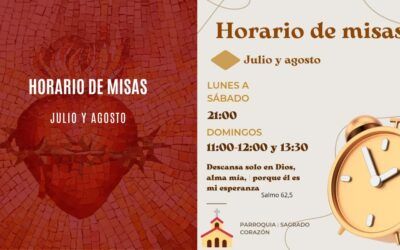 HORARIO JULIO Y AGOSTO 2024