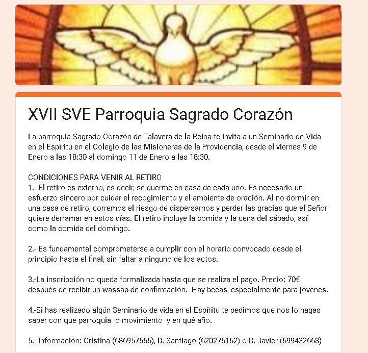 XVII Seminario de Vida en el Esíritu
